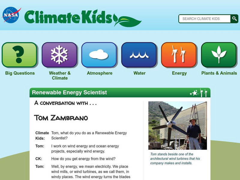 Nasa: Climate Kids: Renewable Energy Scientist Primary Nasa: Climate Kids: Renewable Energy Scientist Primary