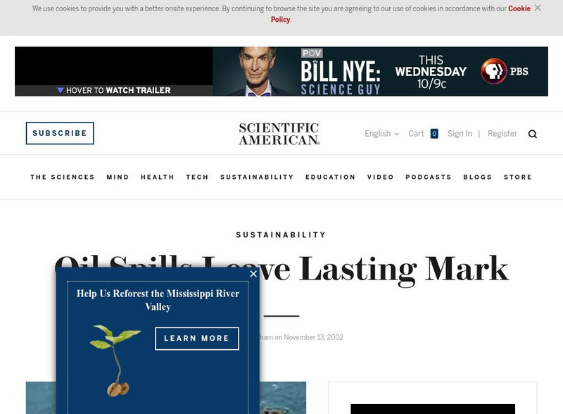 Scientific American: Oil Spills Leave Lasting Mark Article Scientific American: Oil Spills Leave Lasting Mark Article