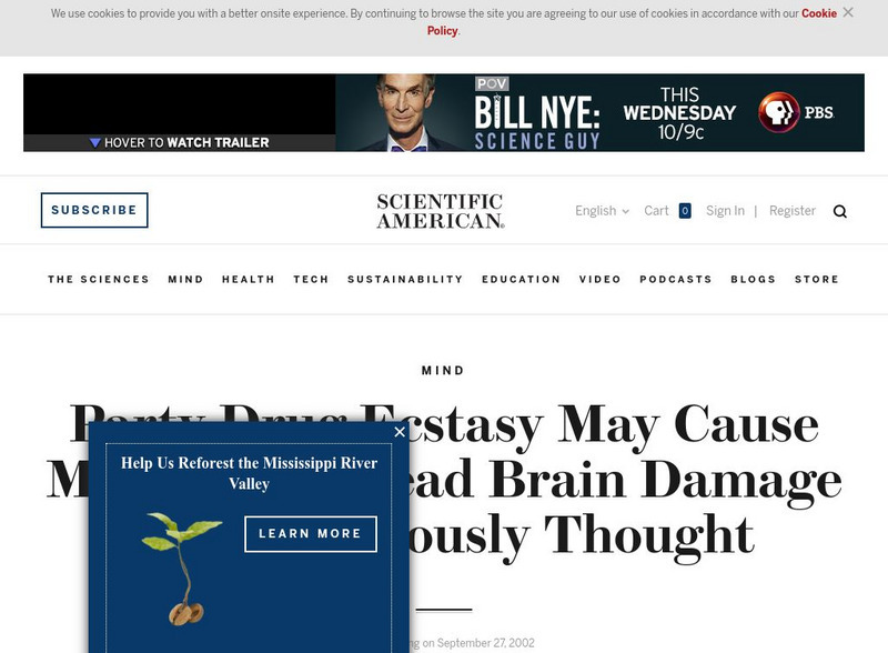 Scientific American: Ecstasy May Cause More Brain Damage Website Scientific American: Ecstasy May Cause More Brain Damage Website