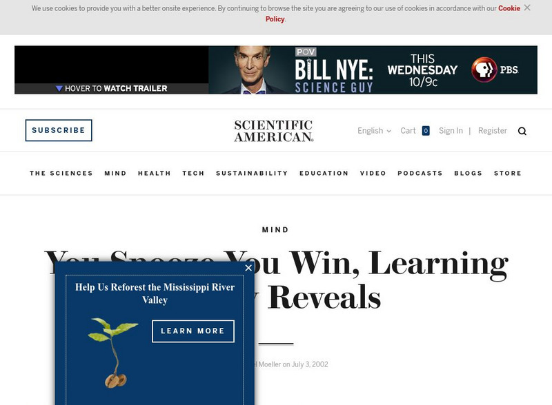 Scientific American: You Snooze, You Win Article Scientific American: You Snooze, You Win Article