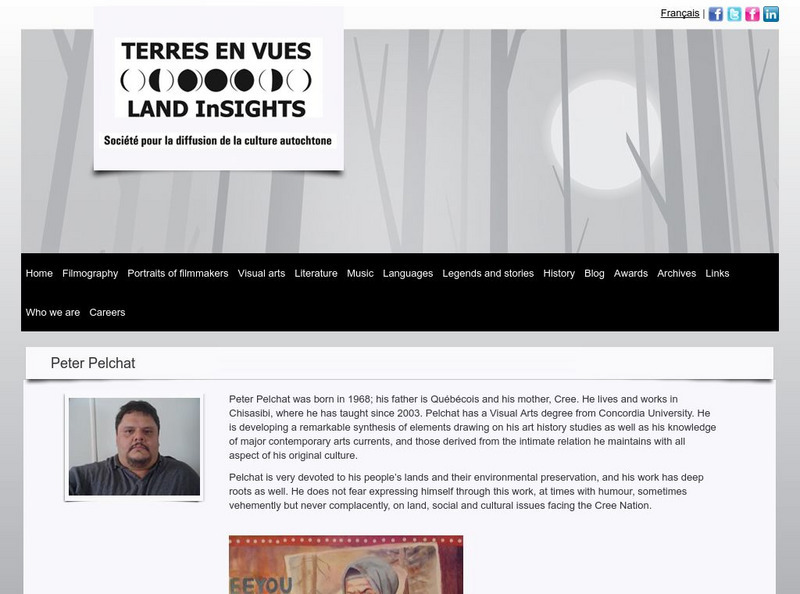 Land in Sights: Visual Arts: Peter Pelchat Website