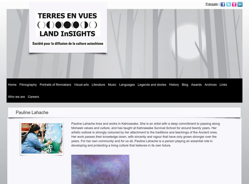 Land in Sights: Visual Arts: Pauline Lahache Website
