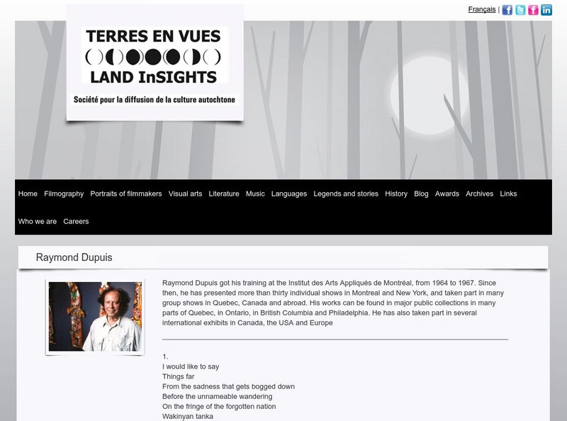 Land in Sights: Visual Arts: Raymond Dupuis Website Land in Sights: Visual Arts: Raymond Dupuis Website