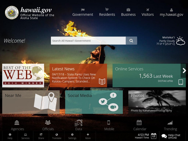 Official Hawaii State Website Website