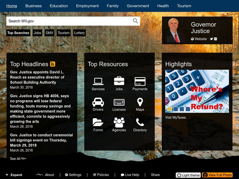 State of West Virginia: Education Website
