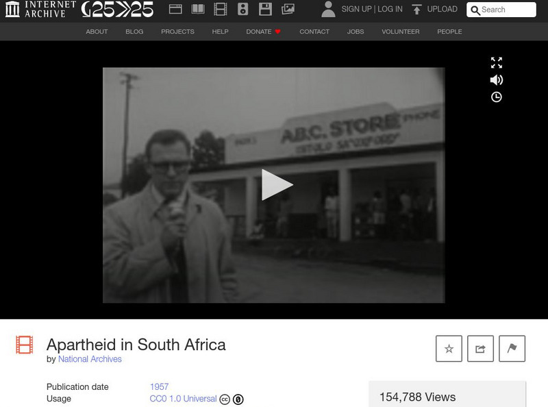 Internet Archive: Apartheid in South Africa Instructional Video Internet Archive: Apartheid in South Africa Instructional Video