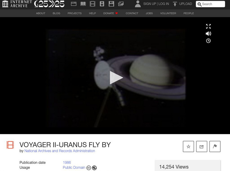National Archives: Voyager Ii Uranus Fly By Instructional Video National Archives: Voyager Ii Uranus Fly By Instructional Video