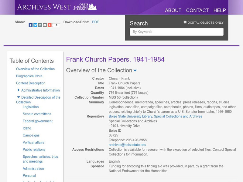 Frank Church Activity