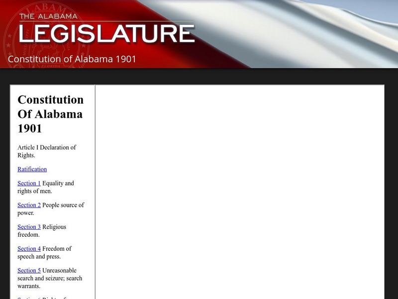 Alabama's 1901 Constitution Primary Alabama's 1901 Constitution Primary