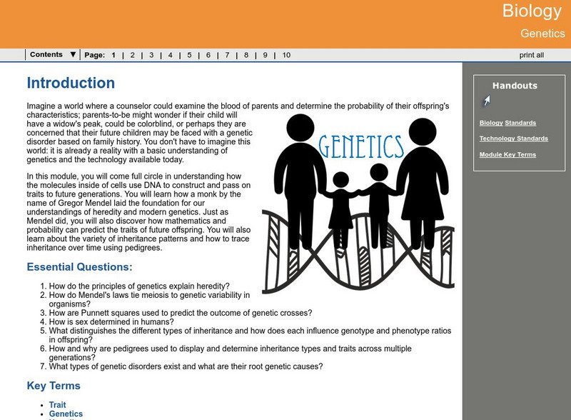 Ga Virtual Learning: Biology: Genetics Unit Plan Ga Virtual Learning: Biology: Genetics Unit Plan