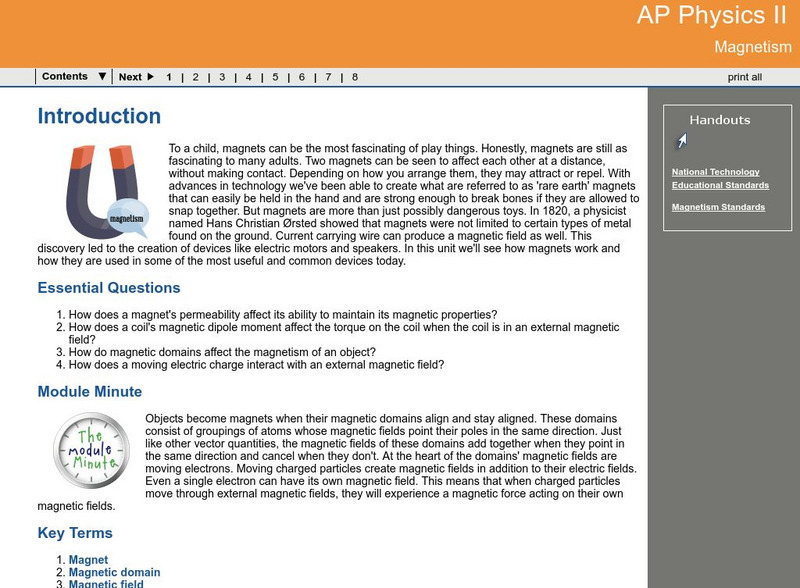 Ga Virtual Learning: Magnetism Unit Plan Ga Virtual Learning: Magnetism Unit Plan