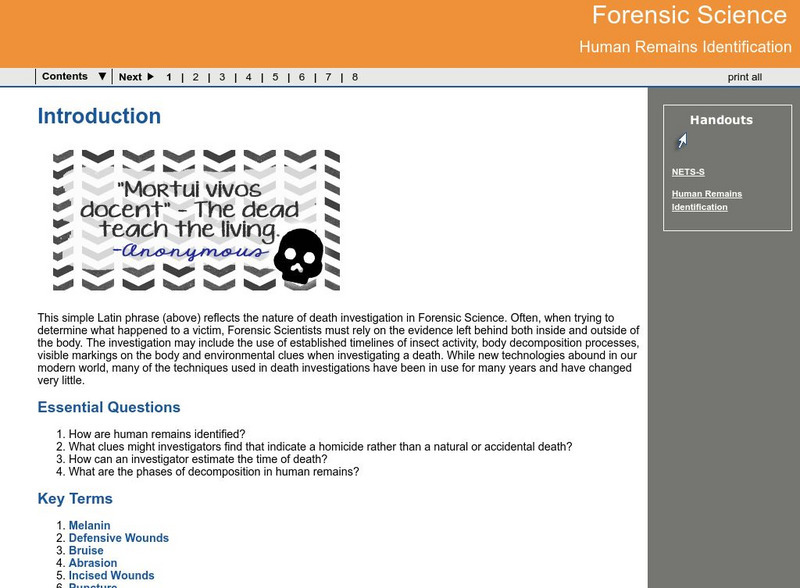 Ga Virtual Learning: Human Remains Identification Unit Plan