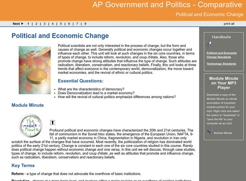 Ga Virtual Learning: Government& Politics: Comparative: Political & Economic Chg Unit Plan Ga Virtual Learning: Government& Politics: Comparative: Political & Economic Chg Unit Plan