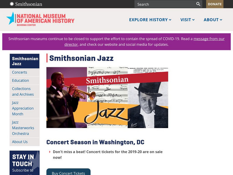 National Museum of American History: Smithsonian Jazz Website National Museum of American History: Smithsonian Jazz Website