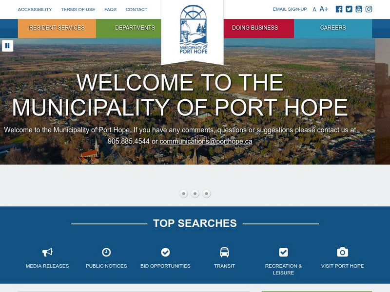 Municipality of Port Hope Tourism: Port Hope Website Municipality of Port Hope Tourism: Port Hope Website