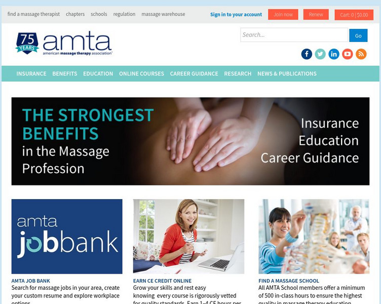 American Massage Therapy Association Homepage Website American Massage Therapy Association Homepage Website