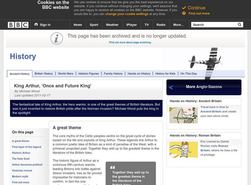 Bbc: King Arthur, 'Once and Future King' by Michael Wood Article Bbc: King Arthur, 'Once and Future King' by Michael Wood Article