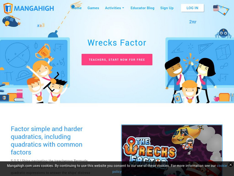 Mangahigh: Wrecks Factor: Factor Simple and Harder Quadratics Interactive Mangahigh: Wrecks Factor: Factor Simple and Harder Quadratics Interactive