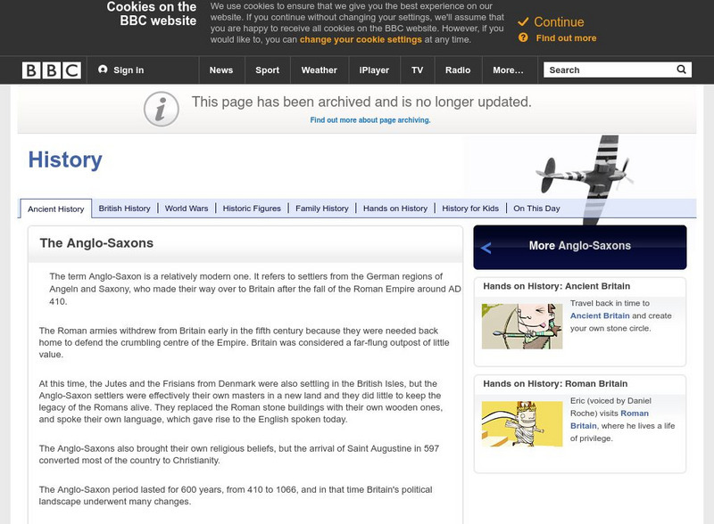 Bbc: History: Ancient History: The Anglo Saxons Website Bbc: History: Ancient History: The Anglo Saxons Website