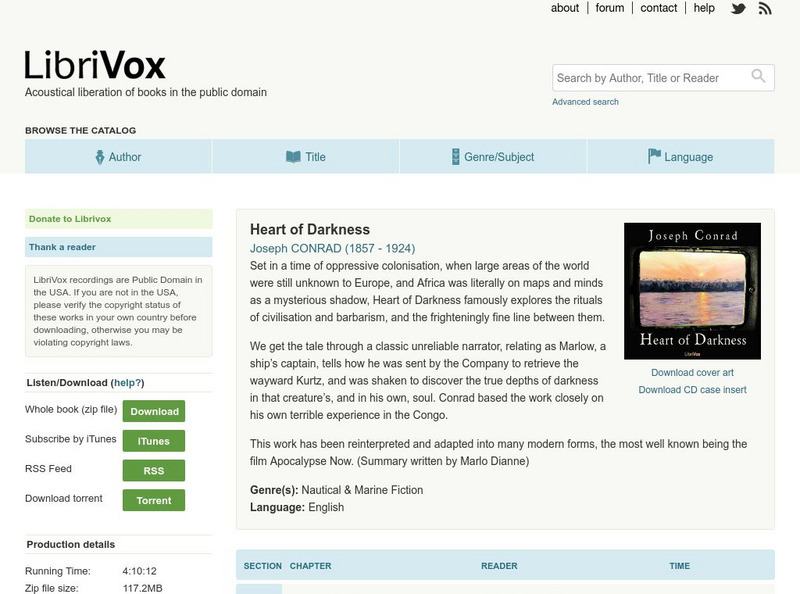 Librivox: Heart of Darkness by Joseph Conrad Audio