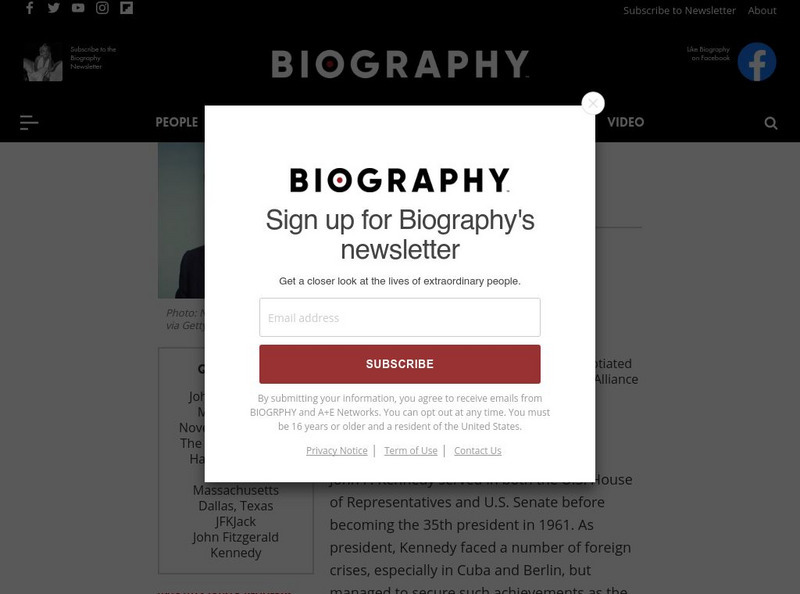 Biography: John F. Kennedy Instructional Video Biography: John F. Kennedy Instructional Video