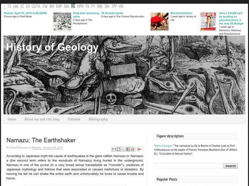 History of Geology: Namazu: The Earthshaker Article History of Geology: Namazu: The Earthshaker Article
