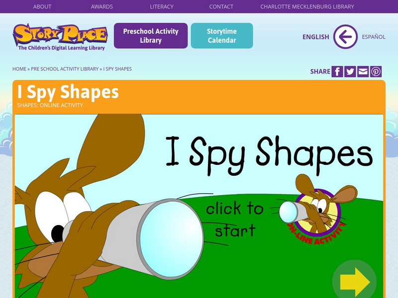 Story Place Shapes Online Activity: I Spy Shapes Activity Story Place Shapes Online Activity: I Spy Shapes Activity