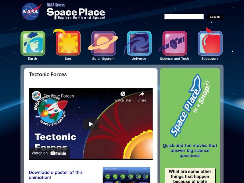 Nasa: Space Place: Tectonic Forces Instructional Video