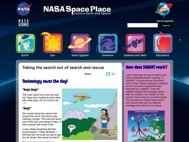 Nasa: Space Place: Taking the Search Out of Search and Rescue Handout