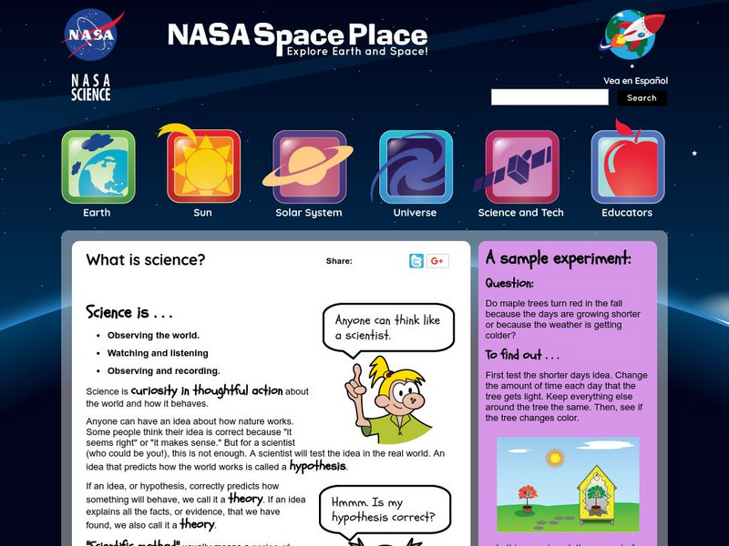 Nasa: Space Place: What Is Science? Handout Nasa: Space Place: What Is Science? Handout