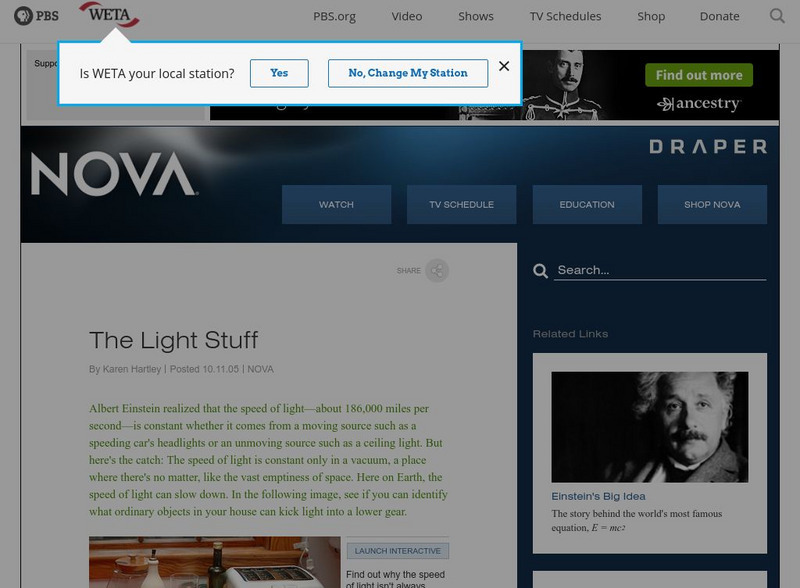 Pbs Nova: The Light Stuff Graphic