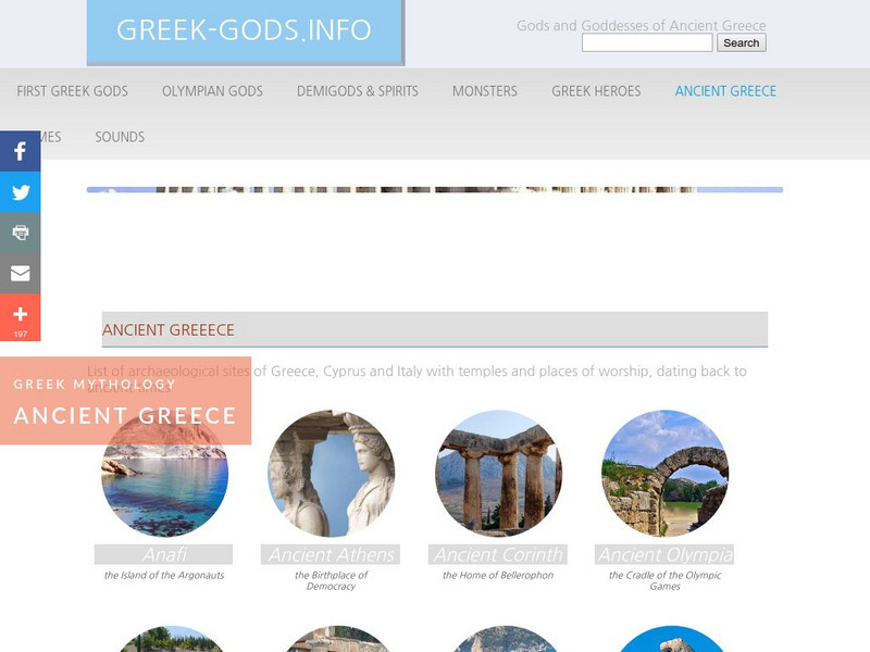 Greek Gods: Ancient Greece Handout Greek Gods: Ancient Greece Handout
