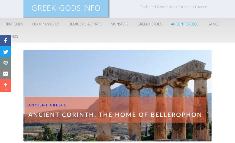 Greek Gods: Ancient Greece: Corinth Handout Greek Gods: Ancient Greece: Corinth Handout