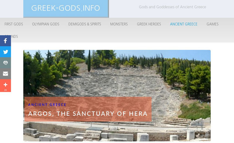 Greek Gods: Ancient Greece: Argos Handout Greek Gods: Ancient Greece: Argos Handout