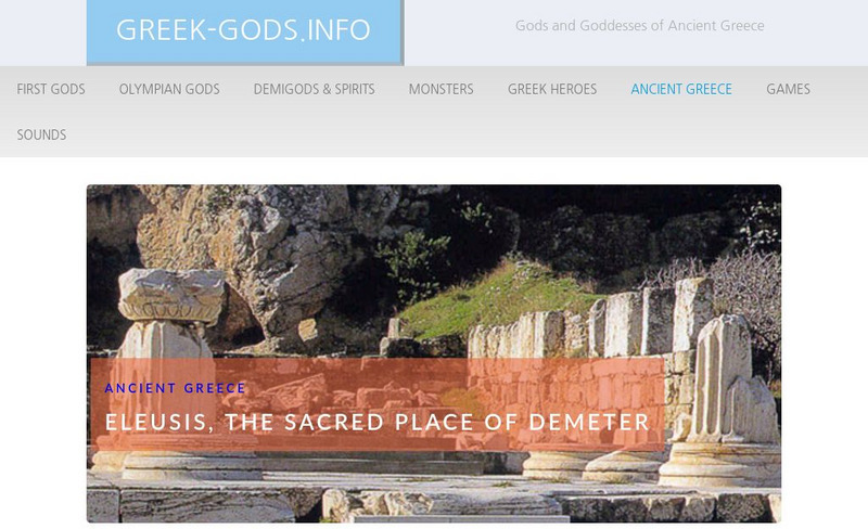 Greek Gods: Ancient Greece: Eleusis Handout Greek Gods: Ancient Greece: Eleusis Handout