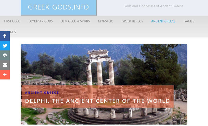 Greek Gods: Ancient Greece: Delphi Handout Greek Gods: Ancient Greece: Delphi Handout