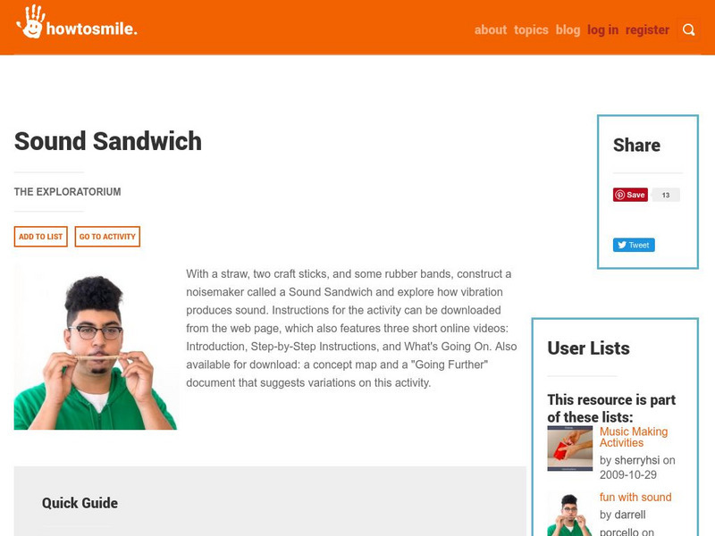 How to smile.org: Sound Sandwich Activity How to smile.org: Sound Sandwich Activity