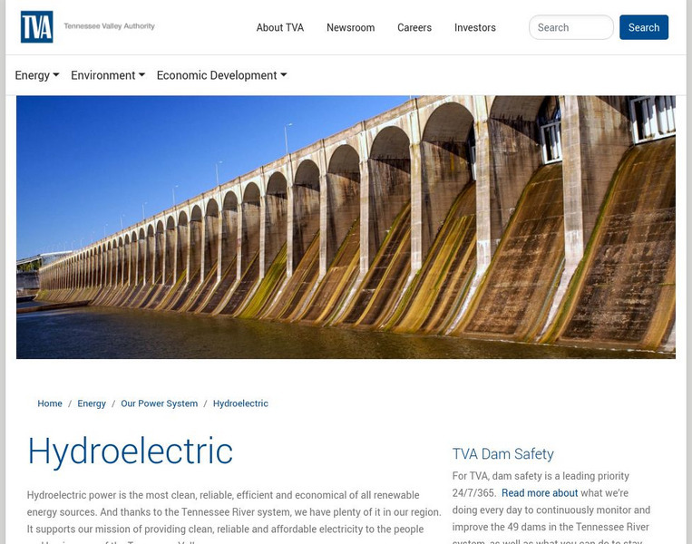 Tennessee Valley Association/ Hydroelectricity Handout Tennessee Valley Association/ Hydroelectricity Handout