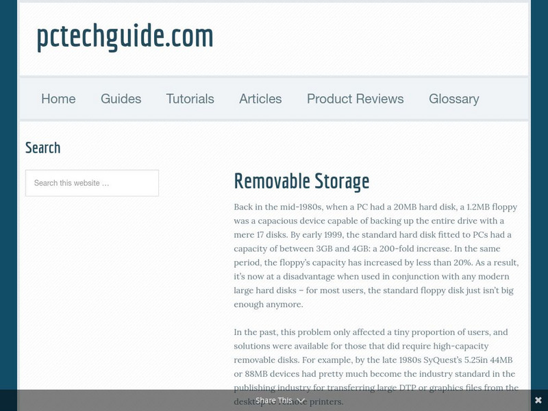 The Pc Tech Guide: Removable Storage Article