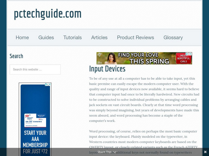 Pc Tech Guide: Input Devices Website Pc Tech Guide: Input Devices Website