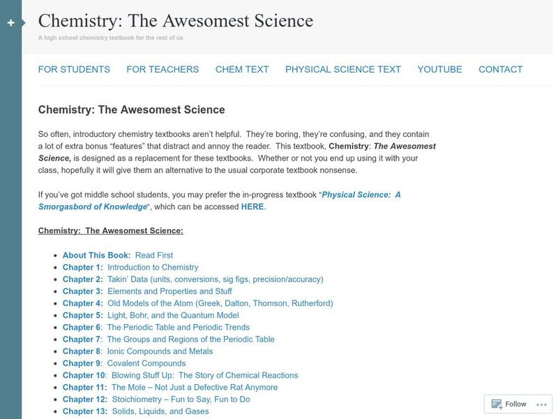 Cavalcade O'chemistry: Chemistry: The Awesomest Science eBook