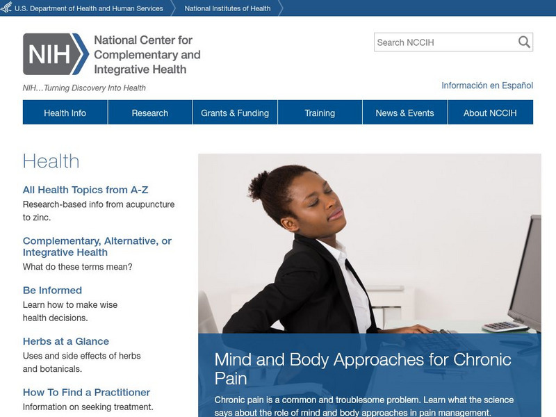 National Center for Complementary and Integrative Medicine Website National Center for Complementary and Integrative Medicine Website