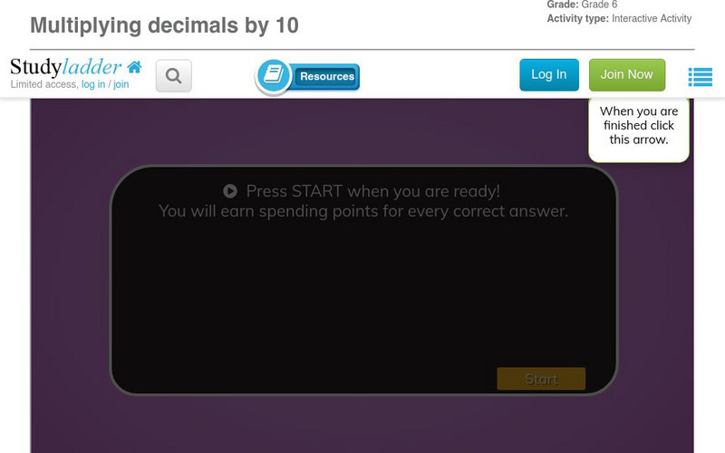 Studyladder: Multiplying Decimals by 10 Unit Plan Studyladder: Multiplying Decimals by 10 Unit Plan