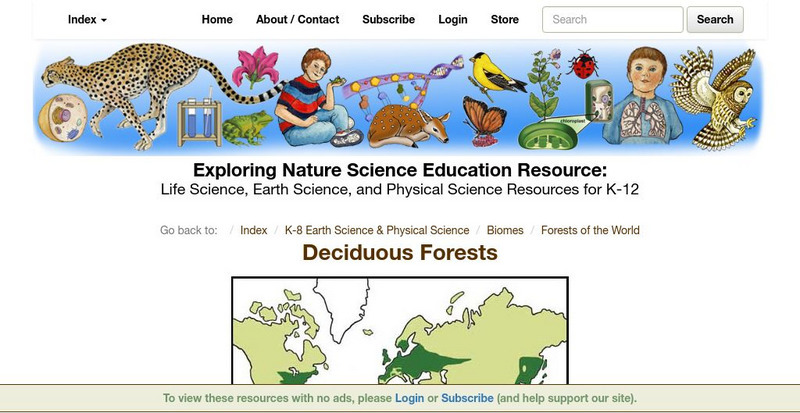 Exploring Nature Educational Resource: Forests of the World: Deciduous Forests Handout Exploring Nature Educational Resource: Forests of the World: Deciduous Forests Handout