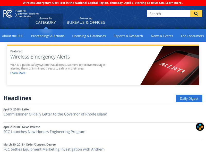 Federal Communications Commission Website