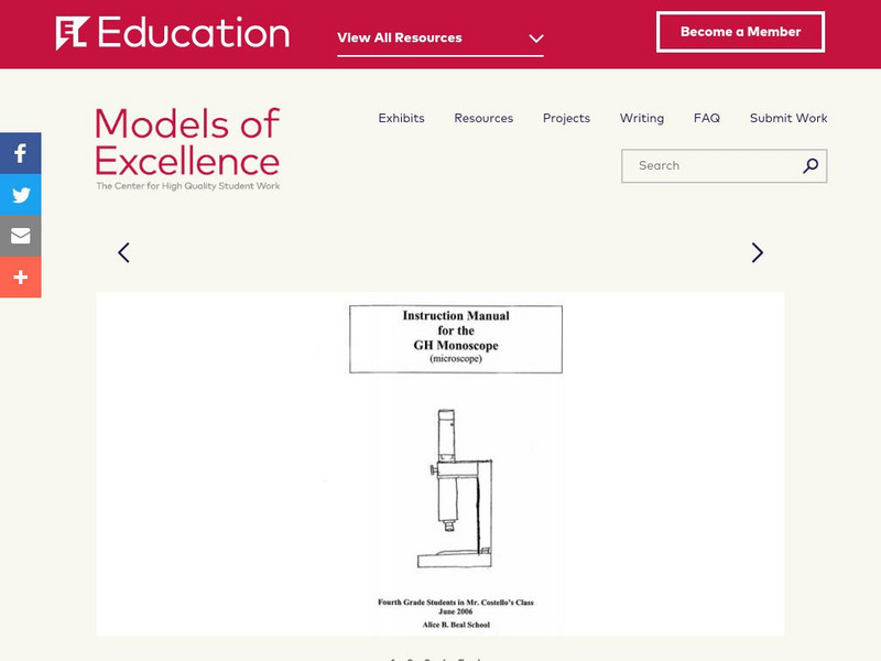 El Education: Instruction Manual for the Gh Monoscope Unknown Type El Education: Instruction Manual for the Gh Monoscope Unknown Type