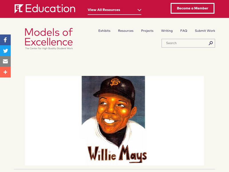 El Education: Willie Mays Poster Unknown Type El Education: Willie Mays Poster Unknown Type