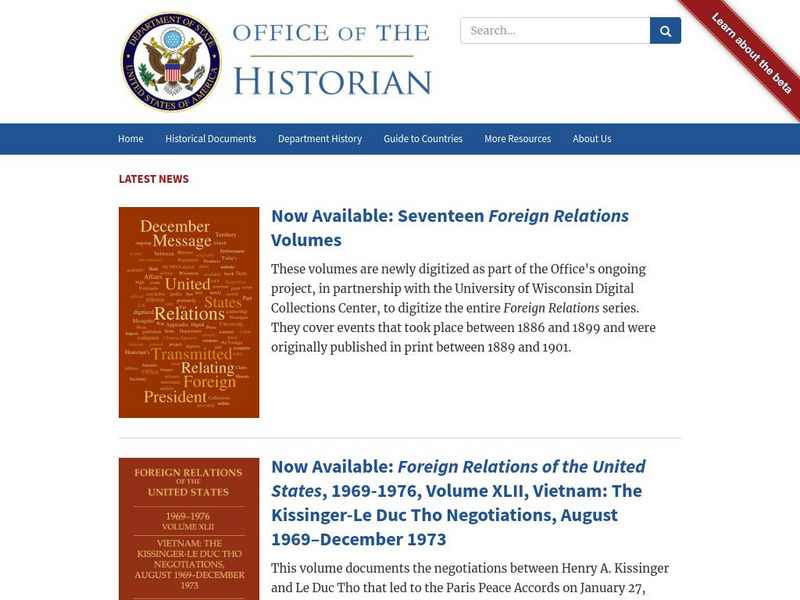 Foreign Relations of the United States Website Foreign Relations of the United States Website