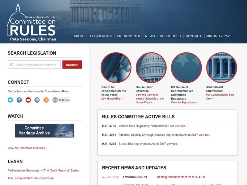 Committee on Rules u.s. House of Representatives Website Committee on Rules u.s. House of Representatives Website