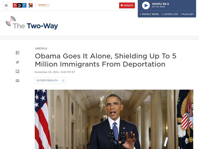 Npr: Obama Goes It Alone Article Npr: Obama Goes It Alone Article